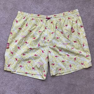 RSVLTS x Natural Light Swim Trunks Mens 3XL Beer Yellow Flamingo Lined Preppy